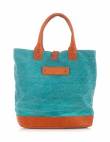 Bolso blau i marró
